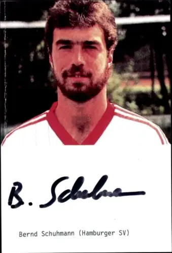 Autogrammkarte Fußballer Bernd Schuhmann, Hamburger SV, Autogramm