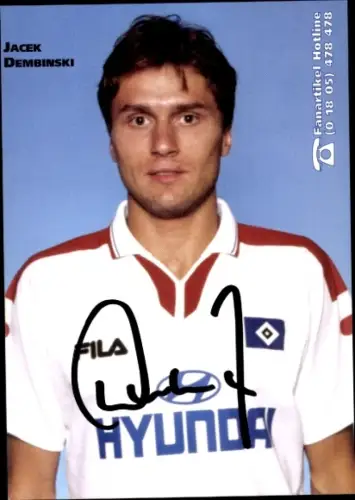 Autogrammkarte Fußballer Jacek Dembinski, Hamburger SV, Autogramm