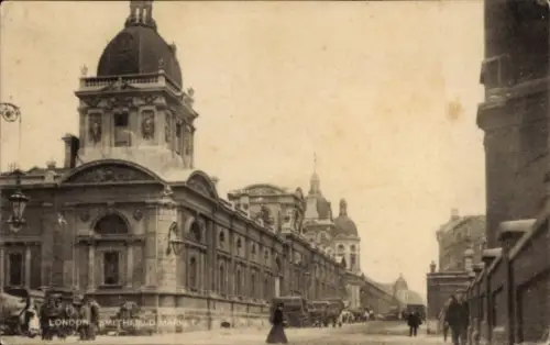 Ak Billingsgate London England, Smithfield Market,  Gebäude, Straßenansicht