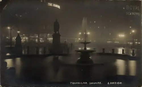 Ak London City England, Trafalgar Square, Nelson Monument