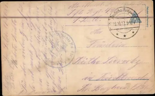 Ak Liebespaar, Portrait