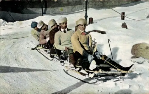 Ak Wintersport, Schlittenfahren