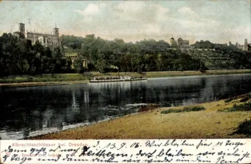 Ak Dresden Loschwitz, Albrechtsschlösser