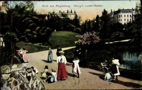 Ak Magdeburg an der Elbe, Königin Luisen Garten