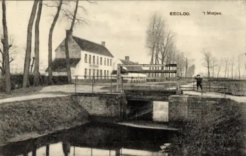 Ak Eecloo Eeklo Ostflandern, Blick auf ein Brücke