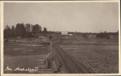 Foto Makslahti ? bei Leningrad Russland, Blick über eine Brücke