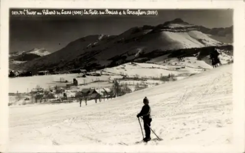Foto Ak Villard de Lans Isère, La Piste des Bains et le Cornafion, Skifahrer