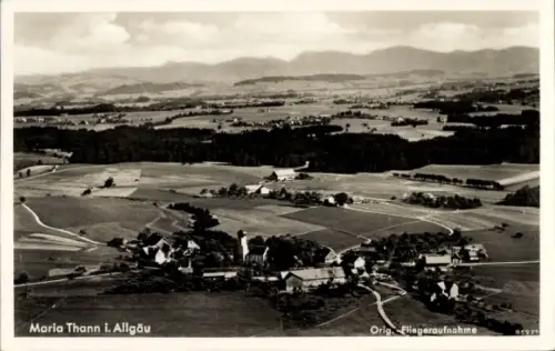 Ak Maria Thann Hergatz im Allgäu, Fliegeraufnahme