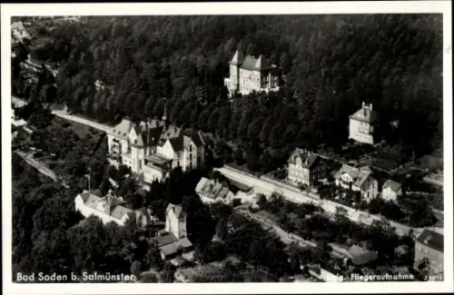 Ak Bad Soden Salmünster in Hessen, Luftaufnahme von Bad Soden, Kinderheilanstalt Stolzenberg, Bad