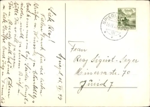 Handgemalt Ak Landschaft, Bergkette