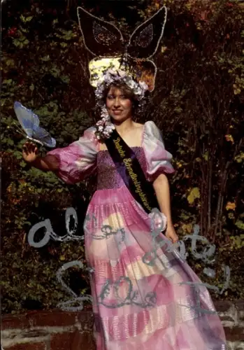 Ak Silke, I Deutsche Schmetterlingskönigin, Autogramm