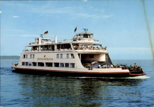 Ak Fährschiff Fontainebleau auf dem Bodensee, Autofähre Konstanz-Meersburg