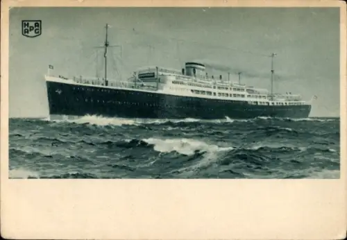 Ak Dampfer der HAPAG Gesellschaft auf hoher See