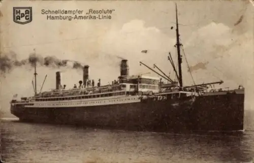 Ak HAPAG Dampfer Resolute, Passagierschiff