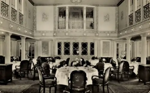 Ak Dampfschiff Deutschland, HAPAG, Innenansicht, Speisesaal 1. Klasse