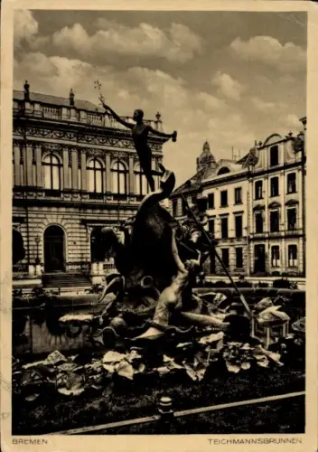 Ak Bremen, Teichmannsbrunnen