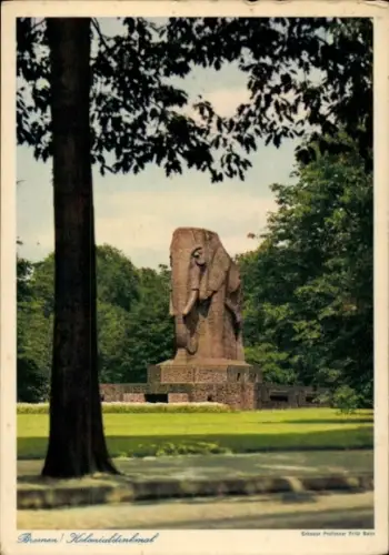 Ak Bremen, Kolonialdenkmal