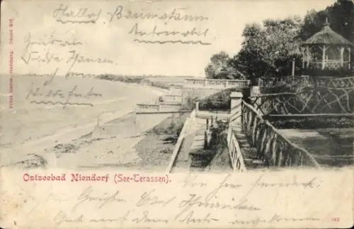 Ak Ostseebad Niendorf Timmendorfer Strand, Ostseebad  See-Terrassen, Küstenansicht,  von Ernst Da