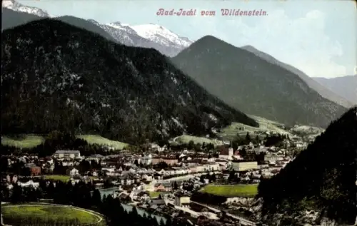 Ak Bad Ischl in Oberösterreich, Gesamtansicht vom Wildenstein aus