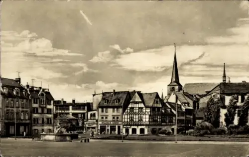 Ak Weimar in Thüringen, Goethe, Weimar Markt,  Gebäude, Brunnen, Kirche
