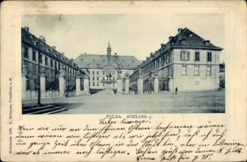 Ak Fulda in Hessen, Schloss   Architektur, Heliokarte 1228