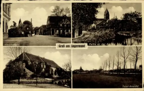 Ak Angermund Düsseldorf am Rhein, Hauptstraße, an der Anger, Schloss-Kellerei