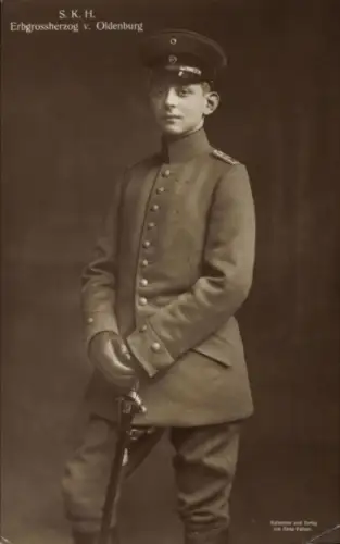 Ak Erbgroßherzog von Oldenburg, Porträt in Uniform