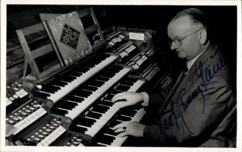 Foto Ak Organist, Autogramm