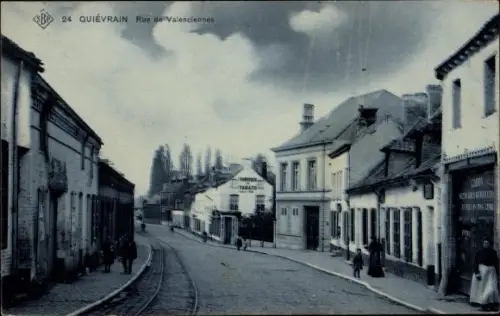 Ak Quiévrain Wallonien Hennegau, Rue de Valenciennes