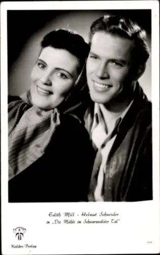 Ak Schauspielerin Edith Mill und Helmut Schneider in Die Mühle im Schwarzwälder Tal