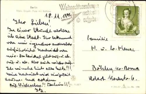 Ak Berlin Mitte, Marx Engels Platz, Rathaus