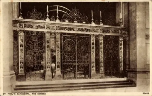 Ak London City England, St. Paul's-Cathedral, The Screen