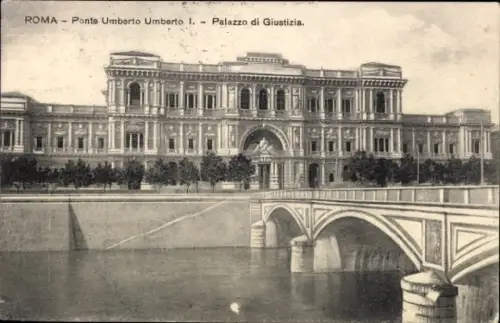Ak Roma Rom Lazio, Palazzo di Giustizia, Ponte Umberto I., Roma