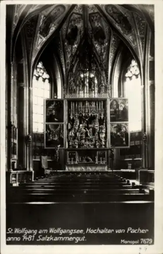Ak St. Wolfgang am Wolfgangsee Oberösterreich, Hochaltar von Pacher
