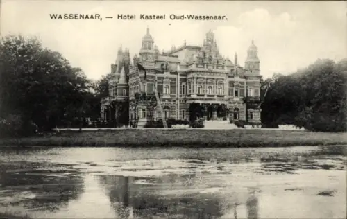 Ak Wassenaar Südholland Niederlande, Hotel Kasteel Oud-  Wasseransicht