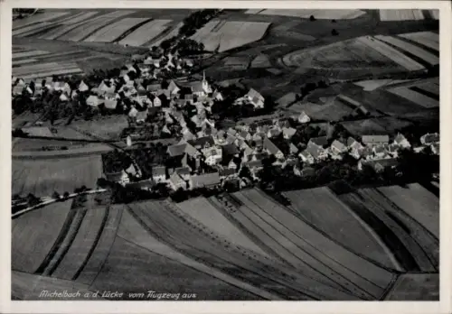 Ak Michelbach an der Lücke Wallhausen in Württemberg, Fliegeraufnahme