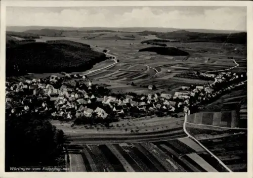 Ak Würtingen St. Johann Schwäbische Alb Württemberg, Luftaufnahme