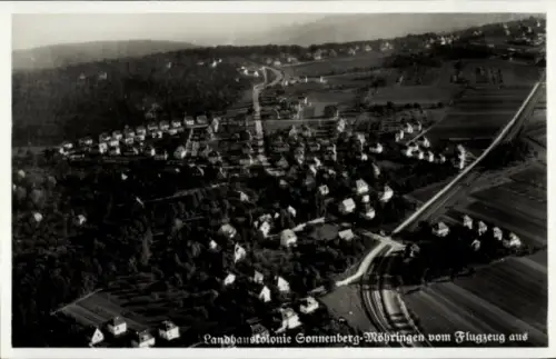 Ak Sonnenberg Möhringen auf den Fildern Stuttgart in Württemberg, Fliegeraufnahme