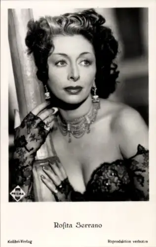 Foto Schauspielerin Rosita Serrano, Portrait, Schmuck