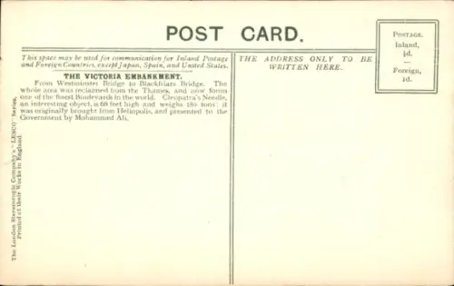 PC London City England, Thames Embankment