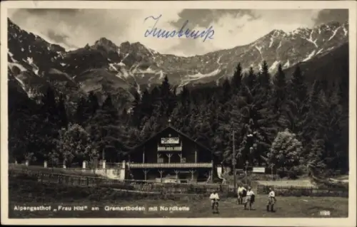 Ak Innsbruck in Tirol, Alpengasthof Frau Hitt am Gramartboden