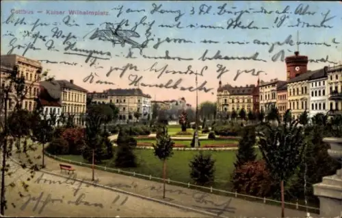 Ak Cottbus Brandenburg, Kaiser Wilhelm Platz
