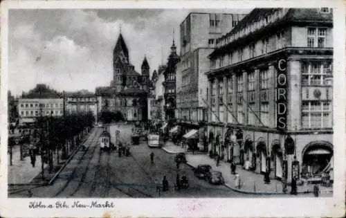 Ak Köln am Rhein, Neumarkt, Cords