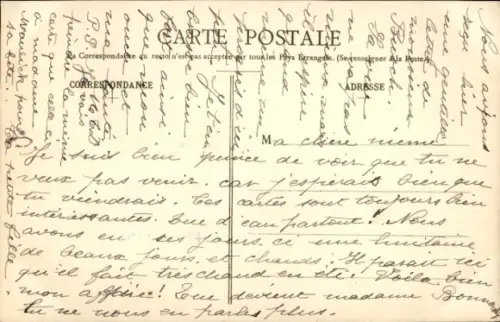 Handgemalt Ak Rote Blumen