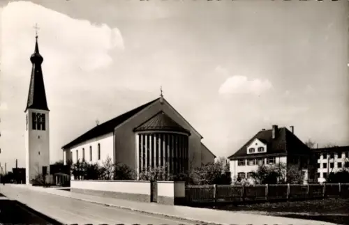 Ak Aubing München Bayern, Stadtpfarrkirche St. Konrad
