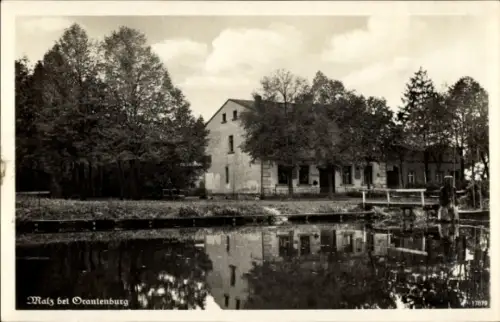 Ak Malz Oranienburg in Brandenburg, Malz bei  Gebäude am Wasser, Bäume, ruhige Landschaft