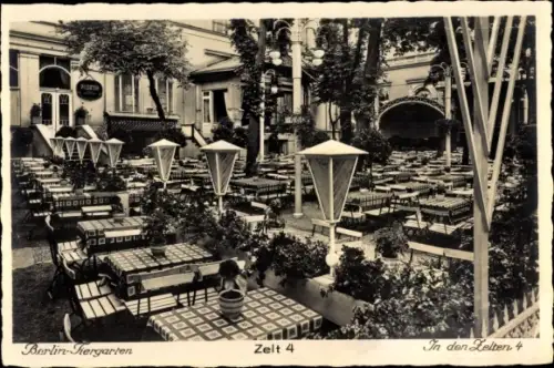 Ak Berlin Tiergarten, In den Zelten 4, Terrassenpartie