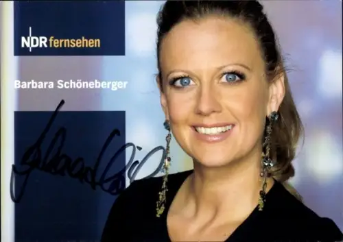 Autogrammkarte Deutsche Fernsehmoderatorin und Entertainerin Barbara Schöneberger, Autogramm