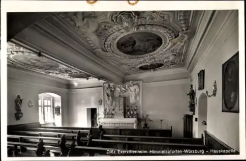 Ak Würzburg am Main Unterfranken, Diöz. Exerzitienheim Himmelpforten, Hauskapelle