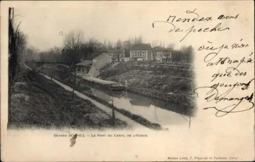 Ak Sevran Seine-Saint-Denis, Le Pont du Canal de l'Ourcq